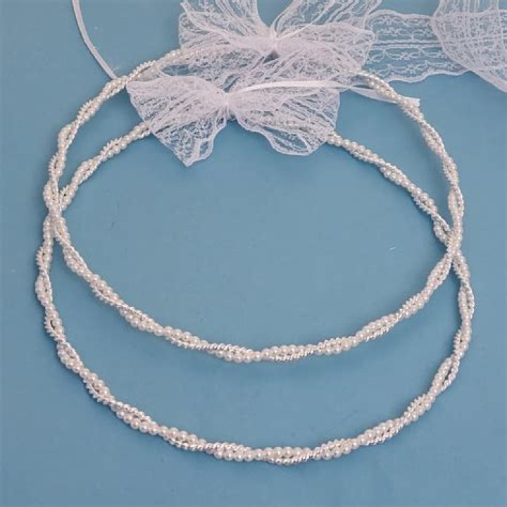 Pearl and Silver Twist Stefana Wedding Crowns — Blessed Celebration